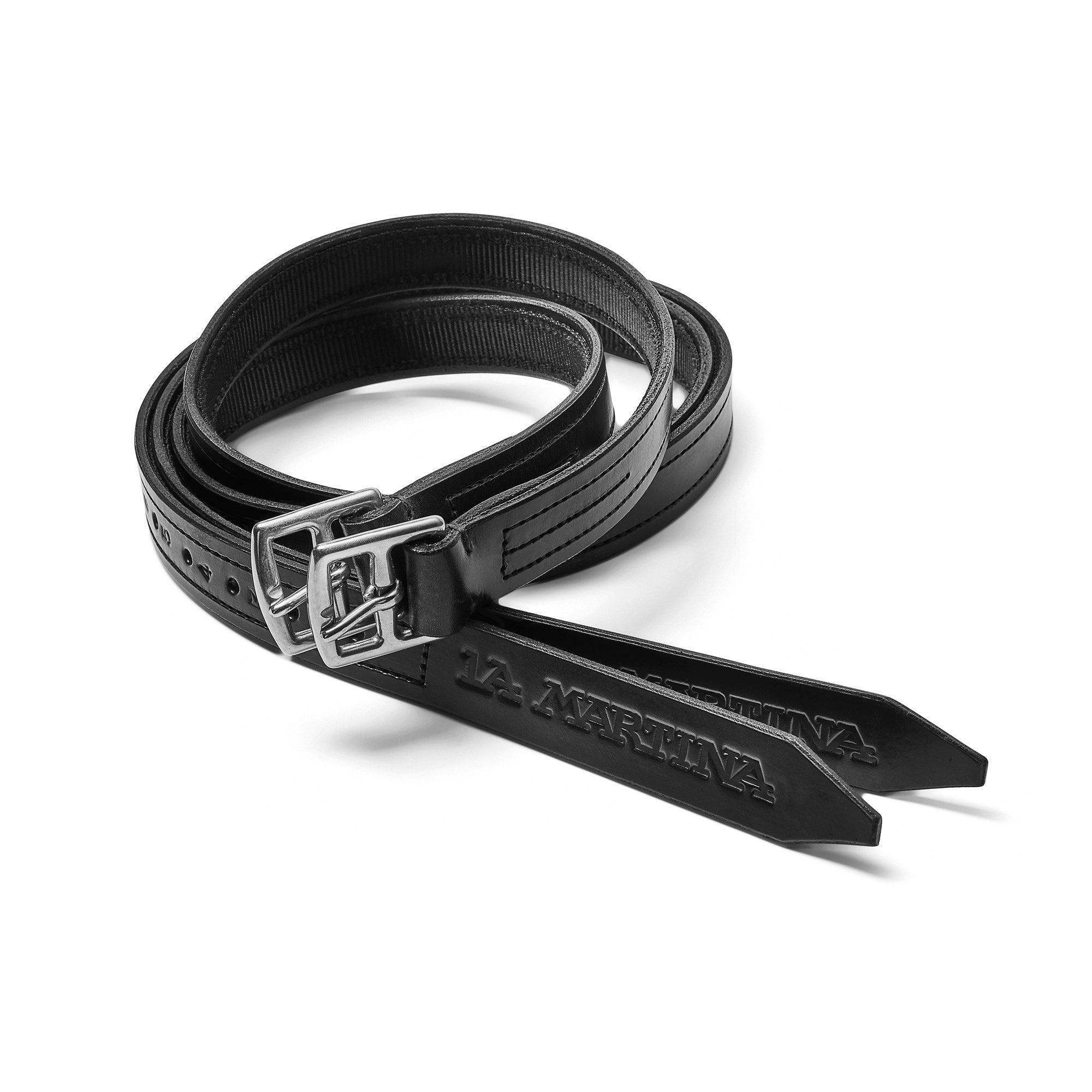Stirrup Leather Belt – Black Plain – Home of the Original Estribos