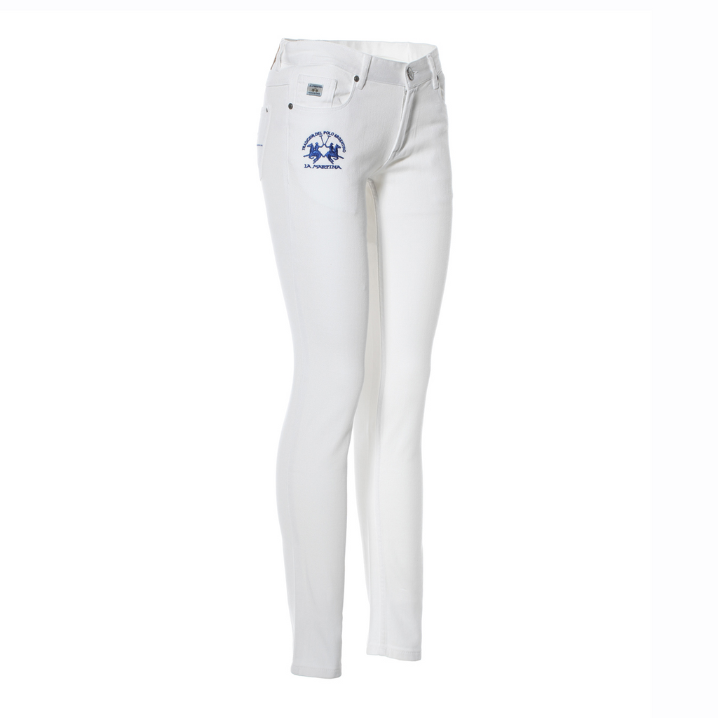 Ladies Classic White Jeans La Martina Technical Polo Equipment